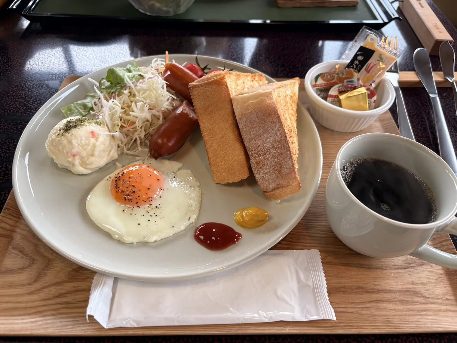 MUJI room SAKAMOTOYAで食べられる洋朝食の写真